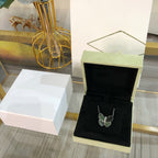 ¡®Loco¡¯LARGE BUTTERFLY SILVER PENDANT DIAMOND NECKLACE