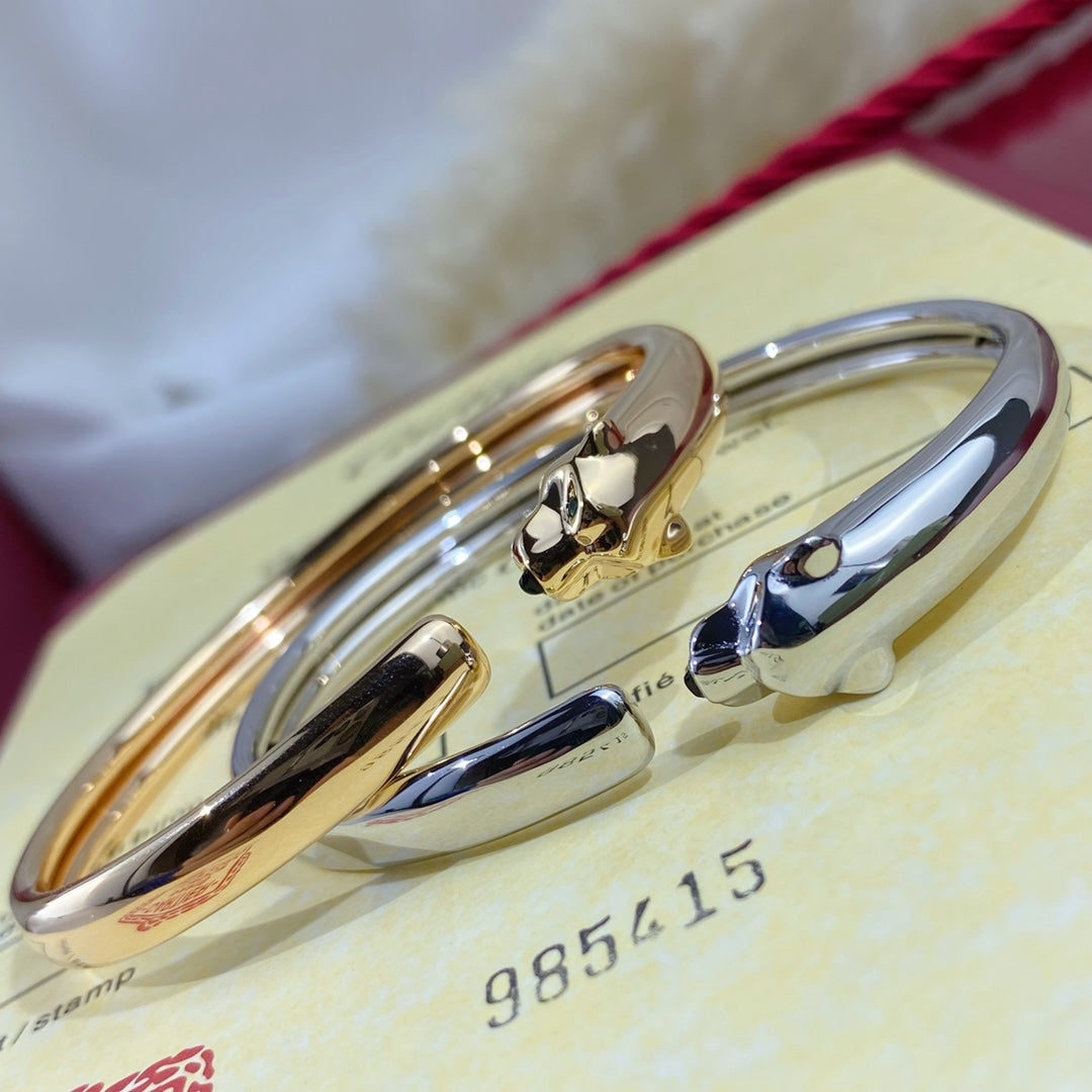 ¡®Loco¡¯PANTHERE SILVER OPEN BRACELET