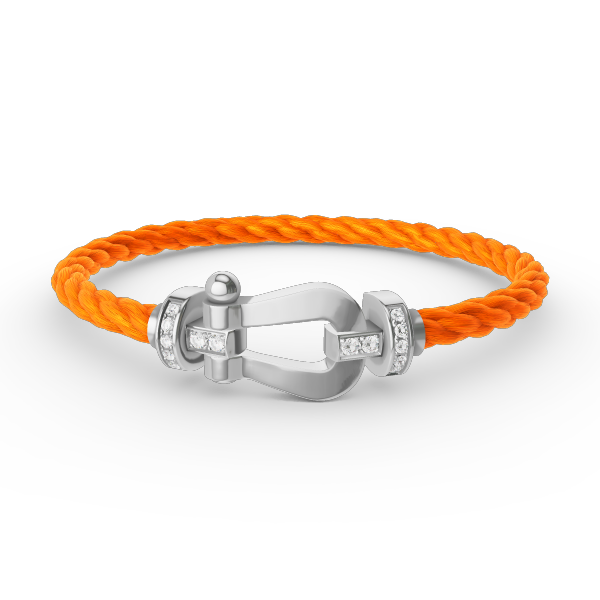 ¡®Loco¡¯FORCE LARGE HORSESHOE HALF DIAMOND BRACELET SILVER