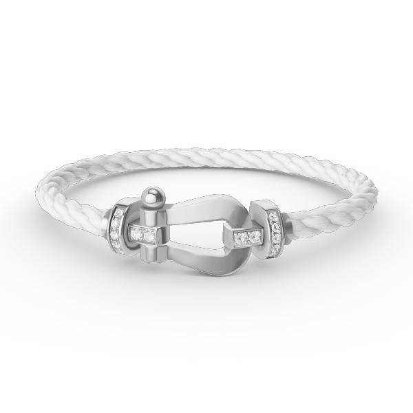 ¡®Loco¡¯FORCE LARGE HORSESHOE HALF DIAMOND BRACELET SILVER