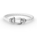¡®Loco¡¯FORCE LARGE HORSESHOE HALF DIAMOND BRACELET SILVER