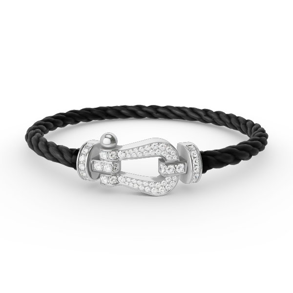 ¡®Loco¡¯FORCE LARGE HORSESHOE FULL DIAMOND BRACELET SILVER