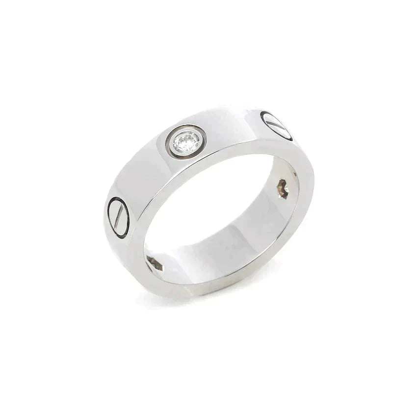 ¡®Loco¡¯LOVE RING 5.5MM 3 DIAMONDS SILVER